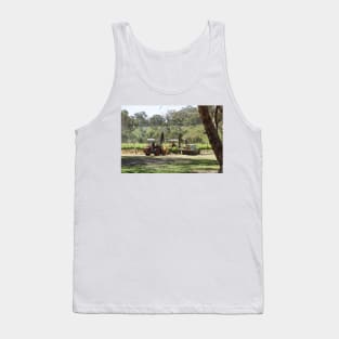 Ramming posts on the Vineyard - by South Australian artist Avril Thomas Tank Top